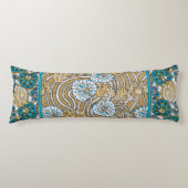 Wallpaper "Cyclamen blue art nouveau" Seitenschläferkissen (Vorderseite)