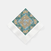 Wallpaper "Cyclamen blue art nouveau" Serviette (Ecke)