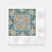 Wallpaper "Cyclamen blue art nouveau" Serviette (Vorderseite)