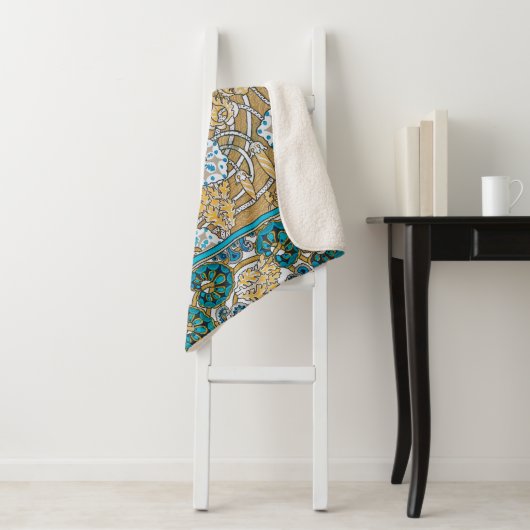 Wallpaper "Cyclamen blue art nouveau" Sherpadecke (Beispiel)