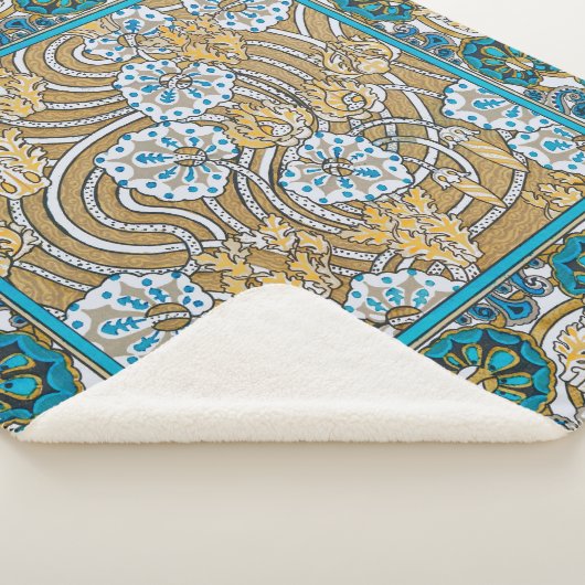 Wallpaper "Cyclamen blue art nouveau" Sherpadecke (3/4)