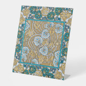 Wallpaper "Cyclamen blue art nouveau" Sockelschild (Vorderseite)