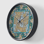 Wallpaper "Cyclamen blue art nouveau" Uhr (Winkel)