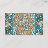 Wallpaper "Cyclamen blue art nouveau" Visitenkarte (Rückseite)