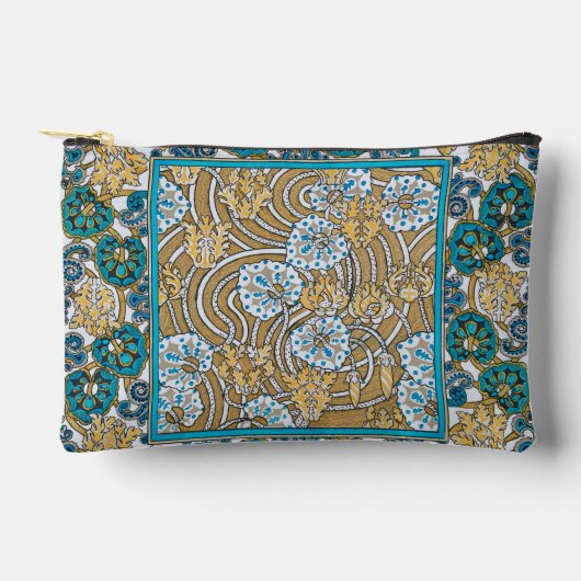 Wallpaper "Cyclamen blue art nouveau" Zubehörtasche (Vorderseite)