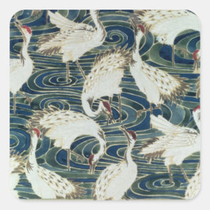 Wallpaper design, von Silver Studio, c.1890 Quadratischer Aufkleber