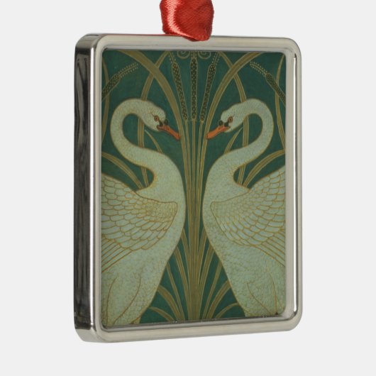 Wallpaper Entwurf für Platte "des Schwans, hetzen Silbernes Ornament (Rechts)