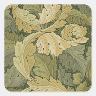 Wallpaper Entwurf mit Acanthus-/Waldfarben, 1 Quadratischer Aufkleber