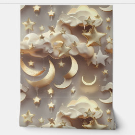 Wallpaper - Luxury Creamy Celestial Moon Tapete