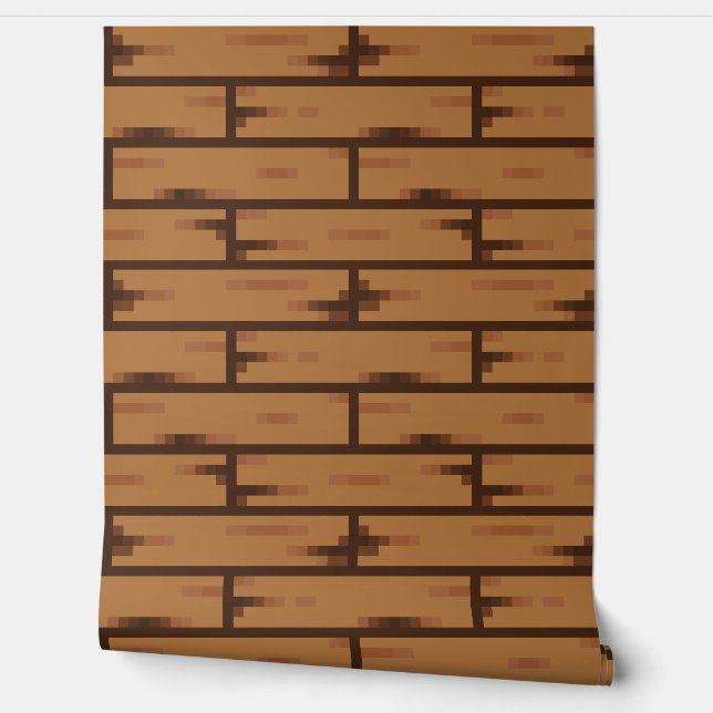Wallpaper Pixel-Art "WOODPLANKS" 8 Bit Var01 Tapete (Abrollen)