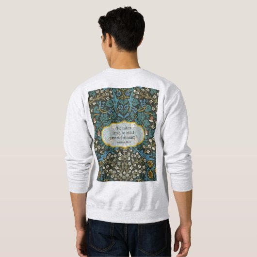 Wallpaper Sheet - William Morris Sweatshirt (Schwarz voll)