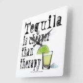 WALLSCHLIESSUNGEN, TEQUILA IST KLEIN ALS THERAPIE QUADRATISCHE WANDUHR (Winkel)