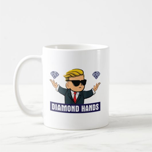 Wallstreetbets Diamond Hands - WSB Stock Market Kaffeetasse (Links)