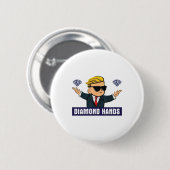 Wallstreetbets Diamond Hands - WSB Stock Market Op Button (Vorne & Hinten)