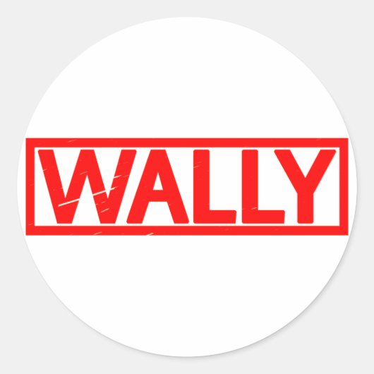 Wally Briefmarke Runder Aufkleber (Vorderseite)