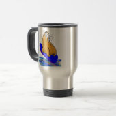 Wally das Walroß geht zu surfen Reisebecher (Vorderseite Links)