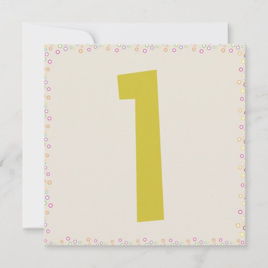 Wally the Giraffe 1. Geburtstag Party Einladungen (Vorderseite)