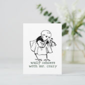 Wally und Mr. Crazy Postcard Postkarte (Stehend Vorderseite)