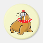 Wally Walrus schwimmt Magnet (Vorne)