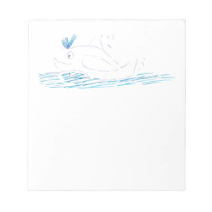 Wally Whale Notepad Notizblock