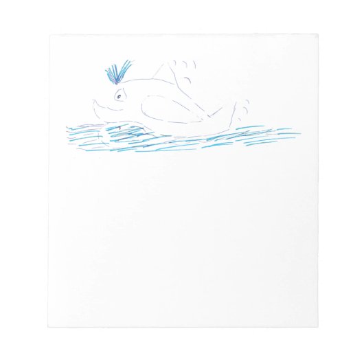 Wally Whale Notepad Notizblock (Vorderseite)