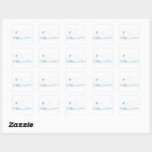 Wally Whale Square Sticker (Blatt)