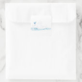 Wally Whale Square Sticker (Tasche)