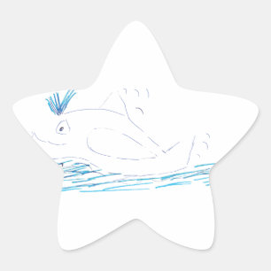 Wally Whale Star Sticker