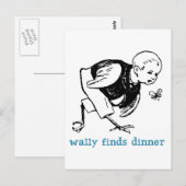 Wally's Dinner Postkarte (Vorne/Hinten)