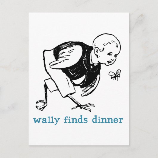 Wally's Dinner Postkarte (Vorderseite)