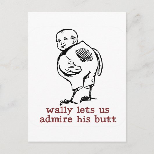 Wally's Hintern Postcard Postkarte (Vorderseite)