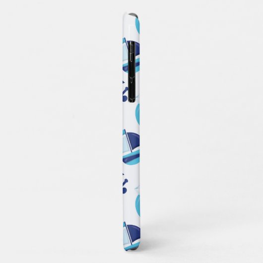 Walmuster, Niedliche Wale, Blauwale Case-Mate iPhone Hülle (Hinten/Links)