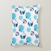 Walmuster, Niedliche Wale, Blauwale Dekokissen (Vorderseite(Vertikal))