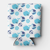 Walmuster, Niedliche Wale, Blauwale Dosenkühler (Vorderseite)