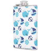 Walmuster, Niedliche Wale, Blauwale Flachmann (Links)