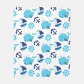 Walmuster, Niedliche Wale, Blauwale Fleecedecke (Vorderseite)
