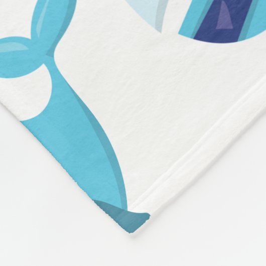 Walmuster, Niedliche Wale, Blauwale Fleecedecke (Ecke)