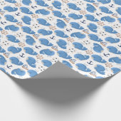 Walmuster, Niedliche Wale, Blauwale Geschenkpapier (Ecke)