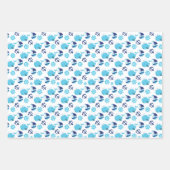 Walmuster, Niedliche Wale, Blauwale Geschenkpapier Set (Vorderseite 2)