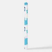 Walmuster, Niedliche Wale, Blauwale iPhone Hülle (Rechte Seite)