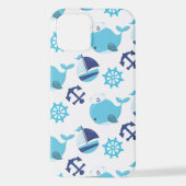 Walmuster, Niedliche Wale, Blauwale iPhone Hülle (Rückseite)