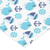 Walmuster, Niedliche Wale, Blauwale Mittelgroßer Tischläufer (Ecke)