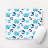 Walmuster, Niedliche Wale, Blauwale Mousepad (Mit Mouse)