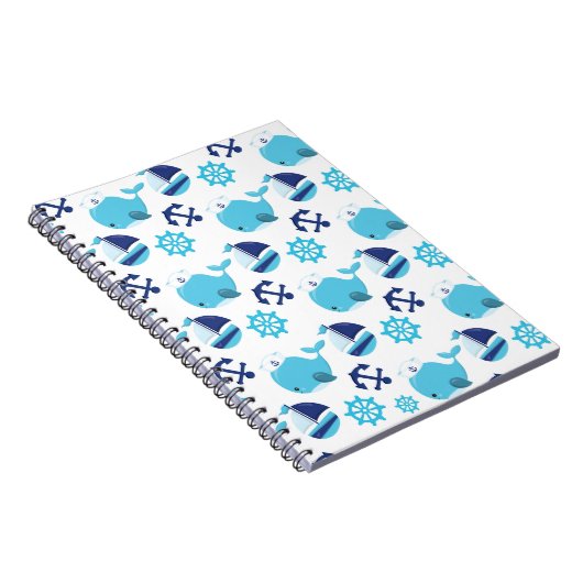 Walmuster, Niedliche Wale, Blauwale Notizblock (Rechte Seite)