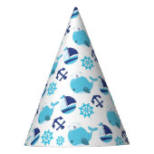 Walmuster, Niedliche Wale, Blauwale Partyhütchen (Vorderseite)