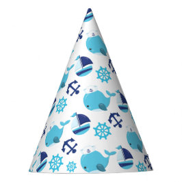 Walmuster, Niedliche Wale, Blauwale Partyhütchen