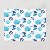 Walmuster, Niedliche Wale, Blauwale Postkarte (Vorderseite)