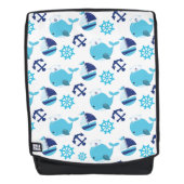 Walmuster, Niedliche Wale, Blauwale Rucksack (Vorderseite)