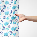 Walmuster, Niedliche Wale, Blauwale Schal<br><div class="desc">Niedliche,  lustige und bezaubernde Muster mit blauen Walen,  Segelbooten und Ankern. Modernes und trendiges Geschenk,  perfekt für den Walliebhaber in Ihrem Leben.</div>