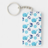 Walmuster, Niedliche Wale, Blauwale Schlüsselanhänger (Vorderseite)